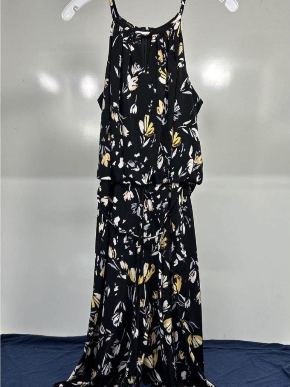 London Times Black Floral Romper - Size 8